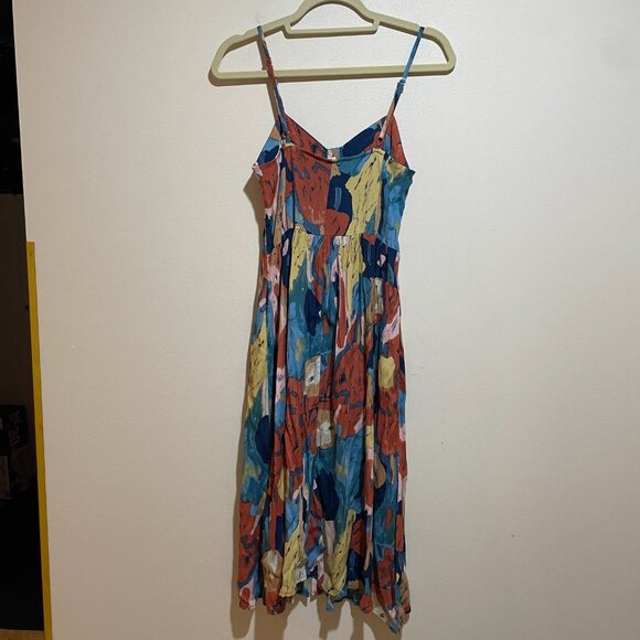 Rolla's Eve Painted Tulip Button Front Midi Dress - Picture 7 of 14